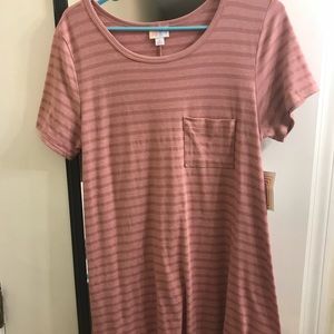 LuLaRoe Pink Striped Carly BNWT